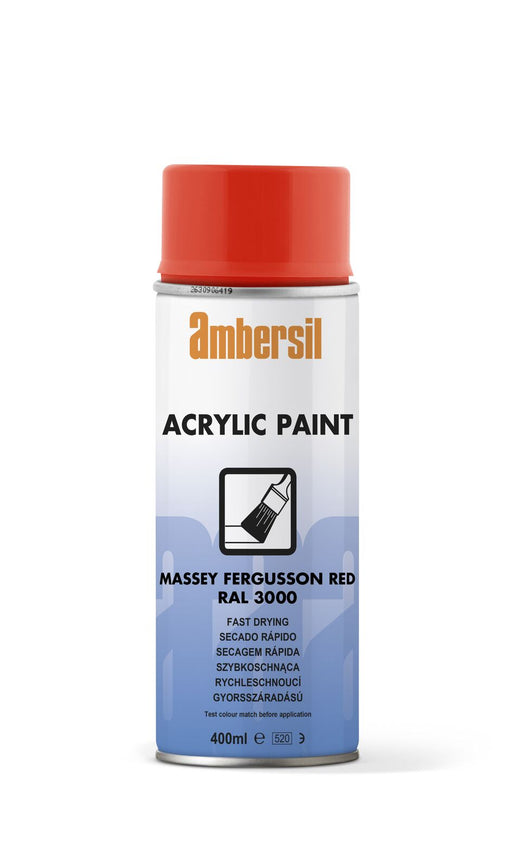 Ambersil Acrylic Paint MF Red RAL 3000 400ml Bradechem