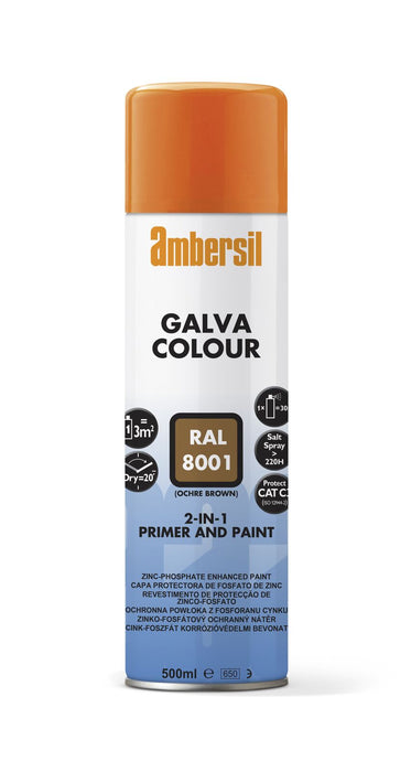 Ambersil Galva Colour Brown RAL8001 500ml Bradechem