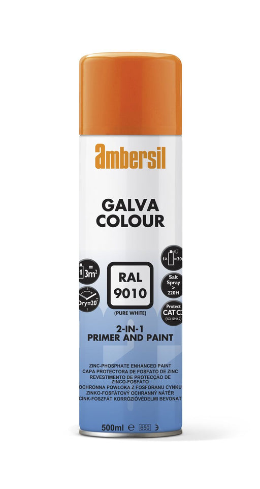 Ambersil Galva Colour White RAL9010 500ml Bradechem