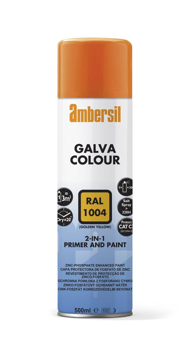 Ambersil Galva Colour Yellow RAL 1004 500ml Bradechem