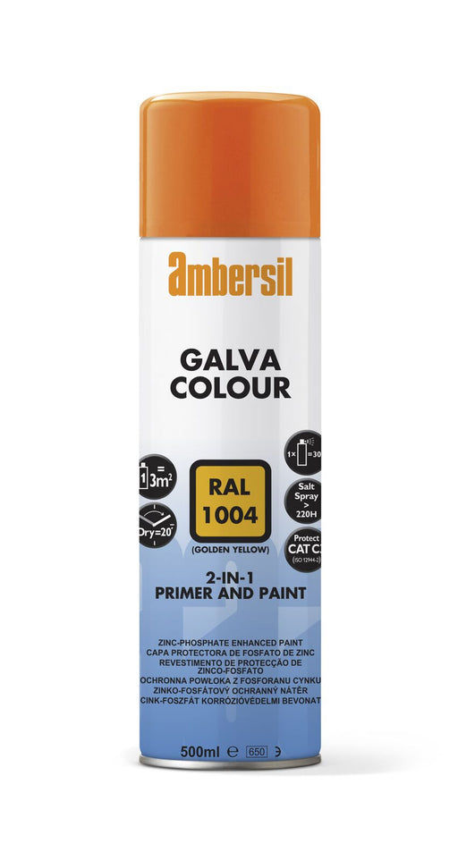Ambersil Galva Colour Yellow RAL 1004 500ml Bradechem